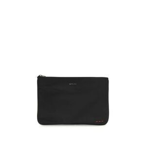 Kiton Fabric Clutch Bag with Minimalist Design and Magnetic Closure Men Black